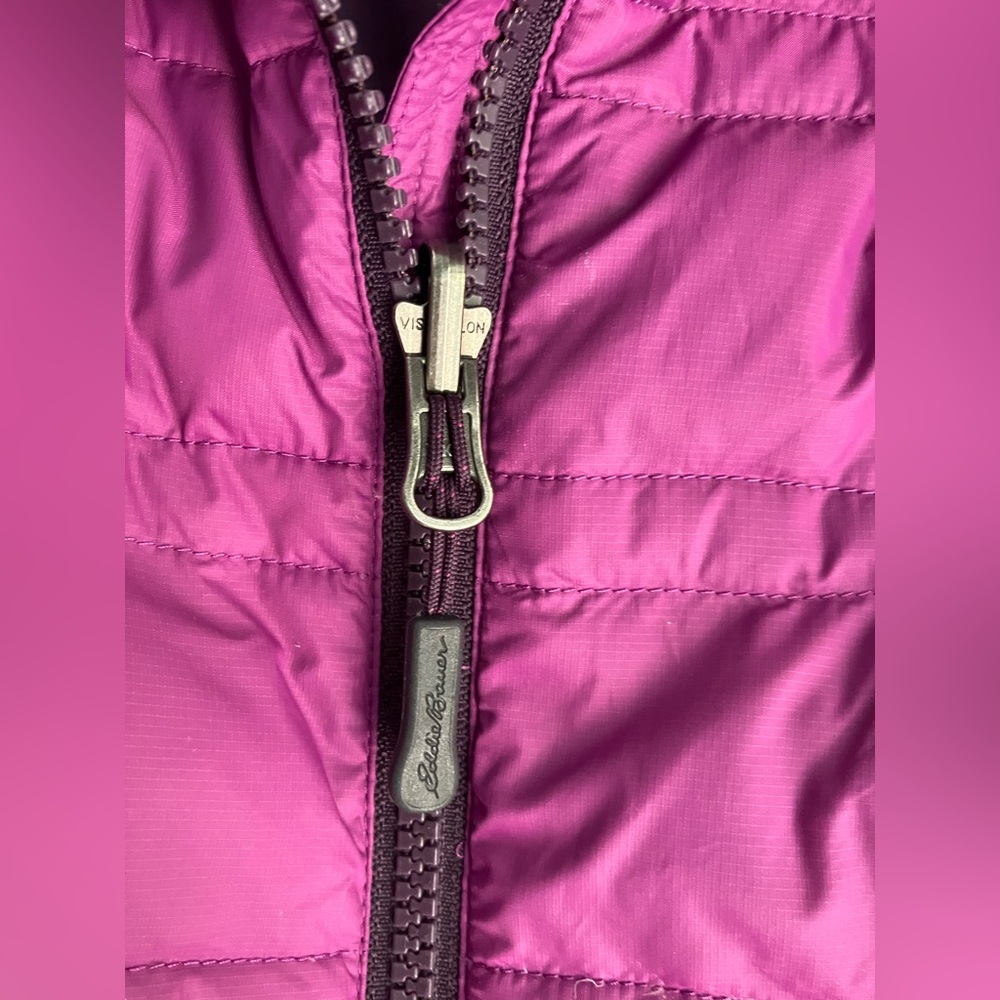 EDDIE BAUER down filled zip puffer vest  packable layering quilted gorpcore XL - Picture 6 of 15